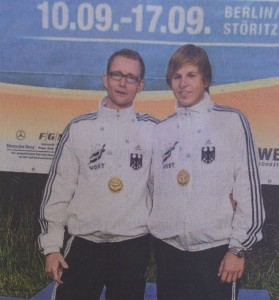 Die Delitzscher Weltmeister (Daniel Sonnekalb und Willi Krause)