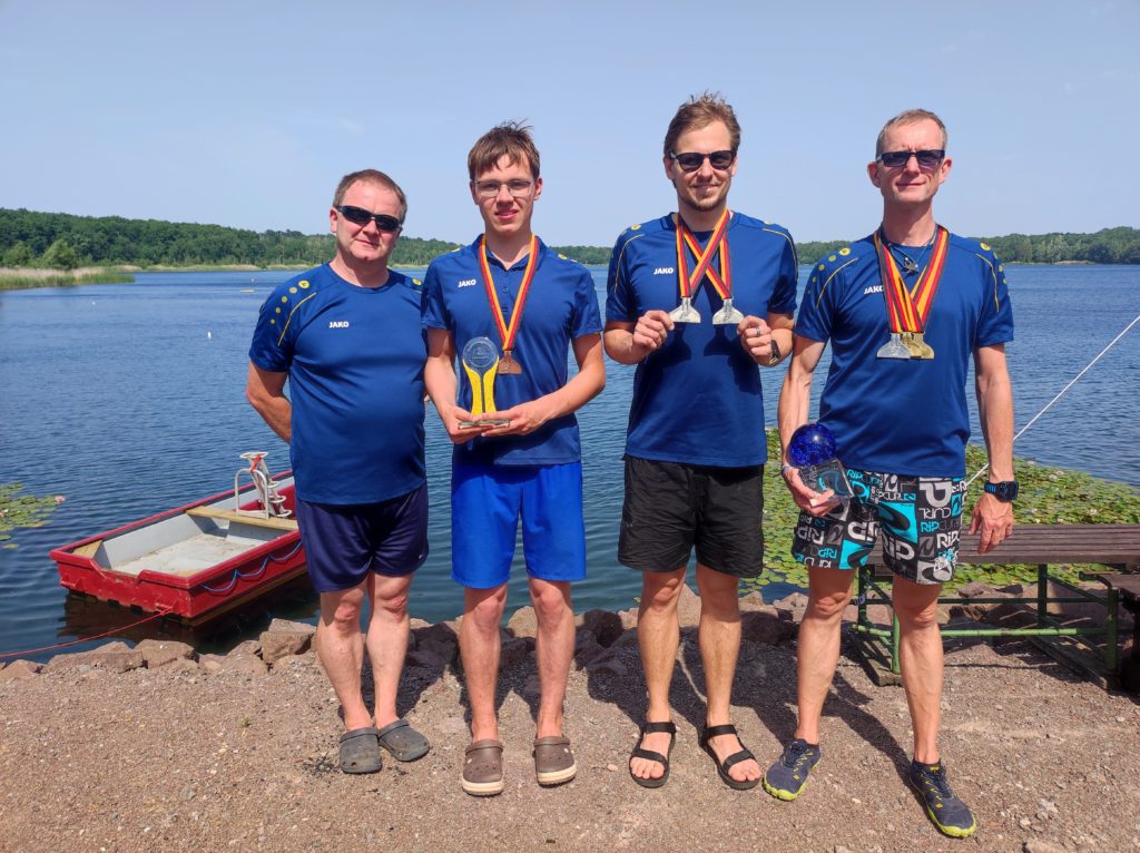 Das erfolgreiche Delitzscher Herrenteams (Dirk und Marek Preuss, Willi Krause und Daniel Sonnekalb)